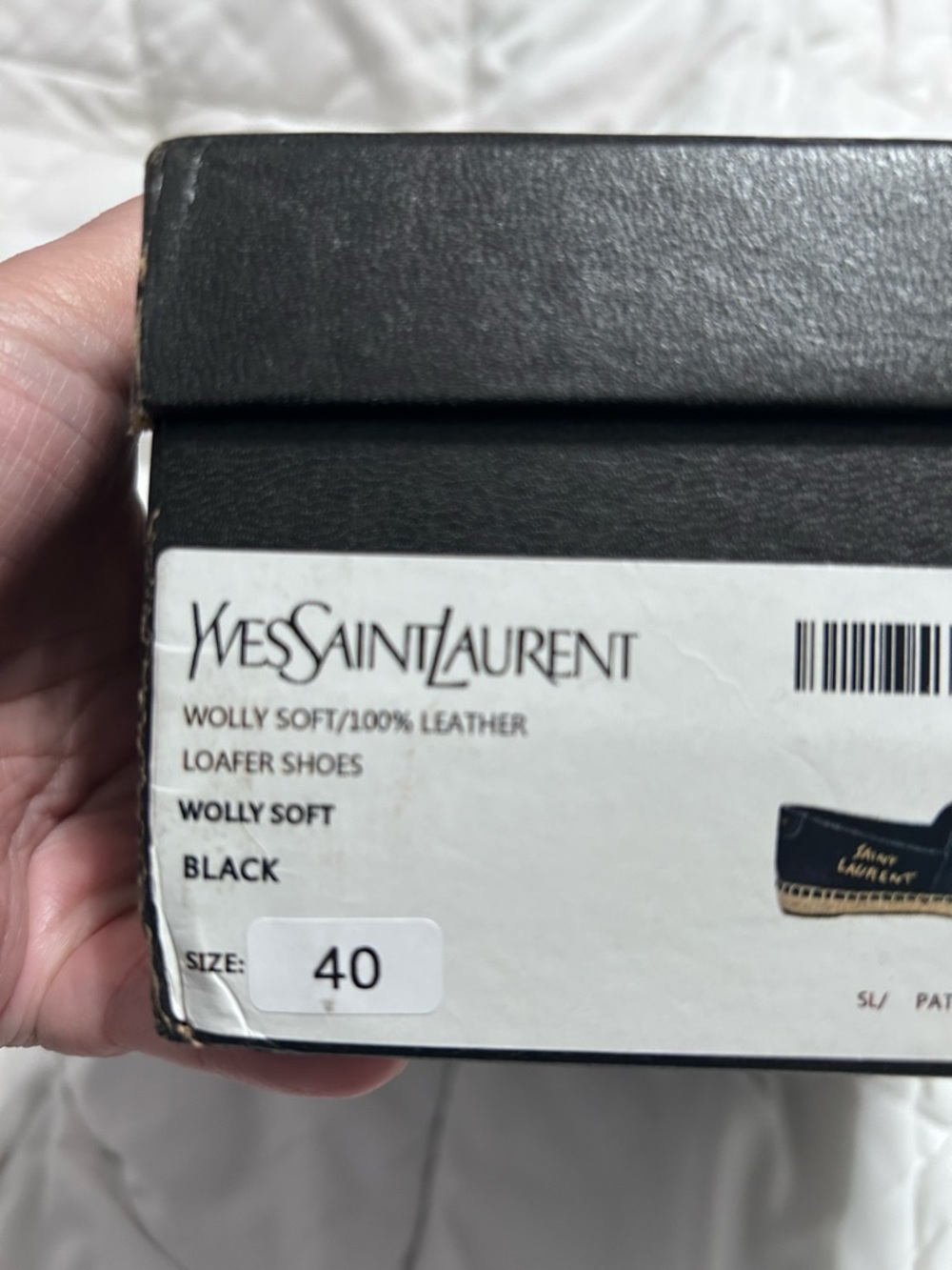 Yves Saint Laurent Black and Beige Espadrille Flats - Picture 3 of 4